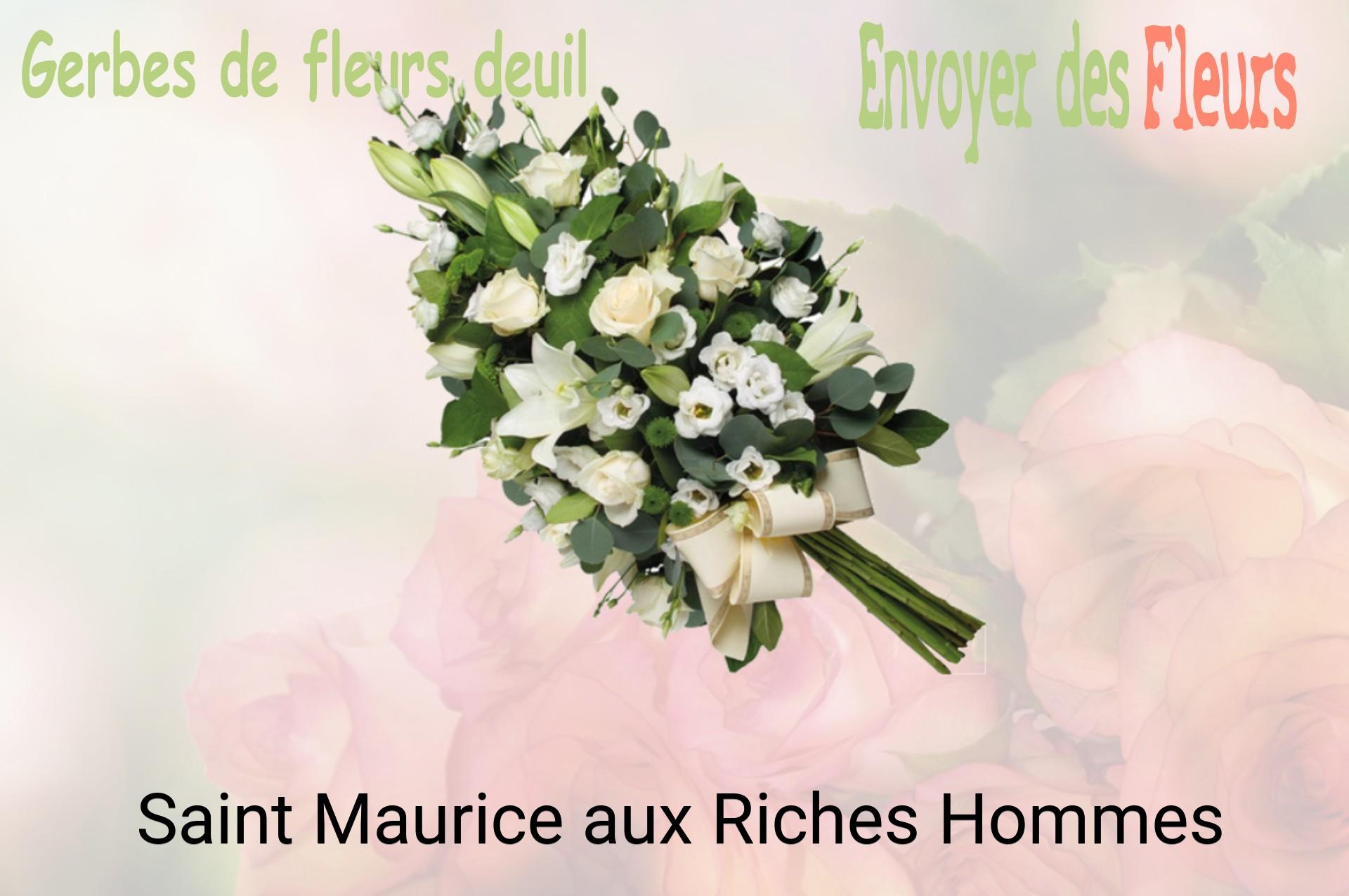 Gerbe de fleurs de deuil livrée à Saint-Maurice-aux-Riches-Hommes